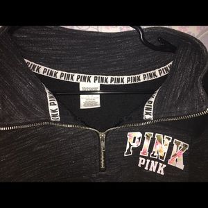 Large PINK half-zip hoodie